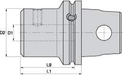 Kennametal - KM63XMZ Modular Connection 32mm Hole End Mill Holder/Adapter - 72mm Nose Diam, 90mm Projection, Through-Spindle Coolant - Exact Industrial Supply
