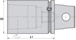 Kennametal - KM63XMZ, 4.724 Inch Long, Modular Tool Holding Extension - 2.48 Inch Body Diameter x 6.299 Inch Overall Length - Exact Industrial Supply