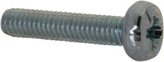 Value Collection - M2.5x0.45, 12mm Length Under Head Phillips Drive Machine Screw - Pan Head, Grade 4.8 Steel, Zinc-Plated Finish, Without Washer - Eagle Tool & Supply