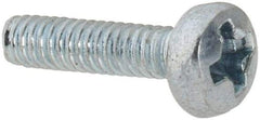 Value Collection - M2x0.40, 8mm Length Under Head Phillips Drive Machine Screw - Pan Head, Grade 4.8 Steel, Zinc-Plated Finish, Without Washer - Eagle Tool & Supply