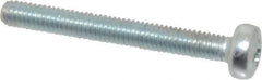 Value Collection - M3x0.50, 25mm Length Under Head Phillips Drive Machine Screw - Pan Head, Grade 4.8 Steel, Zinc-Plated Finish, Without Washer - Eagle Tool & Supply