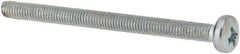 Value Collection - M3x0.50, 40mm Length Under Head Phillips Drive Machine Screw - Pan Head, Grade 4.8 Steel, Zinc-Plated Finish, Without Washer - Eagle Tool & Supply
