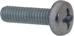 Value Collection - M4x0.70, 14mm Length Under Head Phillips Drive Machine Screw - Pan Head, Grade 4.8 Steel, Zinc-Plated Finish, Without Washer - Eagle Tool & Supply