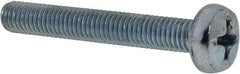 Value Collection - M5x0.80, 35mm Length Under Head Phillips Drive Machine Screw - Pan Head, Grade 4.8 Steel, Zinc-Plated Finish, Without Washer - Eagle Tool & Supply
