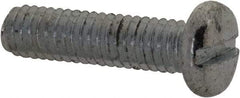 Value Collection - M2.5x0.45, 10mm Length Under Head Slotted Drive Machine Screw - Pan Head, Grade 4.8 Steel, Zinc-Plated Finish, Without Washer - Eagle Tool & Supply