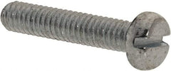 Value Collection - M2.5x0.45, 12mm Length Under Head Slotted Drive Machine Screw - Pan Head, Grade 4.8 Steel, Zinc-Plated Finish, Without Washer - Eagle Tool & Supply