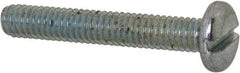 Value Collection - M2.5x0.45, 16mm Length Under Head Slotted Drive Machine Screw - Pan Head, Grade 4.8 Steel, Zinc-Plated Finish, Without Washer - Eagle Tool & Supply