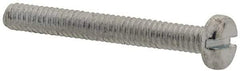 Value Collection - M2x0.40, 16mm Length Under Head Slotted Drive Machine Screw - Pan Head, Grade 4.8 Steel, Zinc-Plated Finish, Without Washer - Eagle Tool & Supply