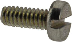 Value Collection - M2x0.40, 5mm Length Under Head Slotted Drive Machine Screw - Pan Head, Grade 4.8 Steel, Zinc-Plated Finish, Without Washer - Eagle Tool & Supply