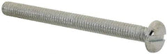 Value Collection - M4x0.70, 45mm Length Under Head Slotted Drive Machine Screw - Pan Head, Grade 4.8 Steel, Zinc-Plated Finish, Without Washer - Eagle Tool & Supply