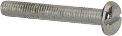 Value Collection - M5x0.80, 35mm Length Under Head Slotted Drive Machine Screw - Pan Head, Grade 4.8 Steel, Zinc-Plated Finish, Without Washer - Eagle Tool & Supply