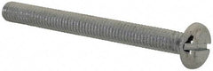Value Collection - M5x0.80, 50mm Length Under Head Slotted Drive Machine Screw - Pan Head, Grade 4.8 Steel, Zinc-Plated Finish, Without Washer - Eagle Tool & Supply