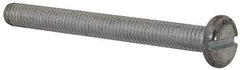 Value Collection - M6x1.00, 60mm Length Under Head Slotted Drive Machine Screw - Pan Head, Grade 4.8 Steel, Zinc-Plated Finish, Without Washer - Eagle Tool & Supply