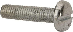 Value Collection - M8x1.25, 35mm Length Under Head Slotted Drive Machine Screw - Pan Head, Grade 4.8 Steel, Zinc-Plated Finish, Without Washer - Eagle Tool & Supply