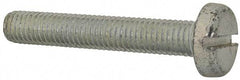 Value Collection - M8x1.25, 50mm Length Under Head Slotted Drive Machine Screw - Pan Head, Grade 4.8 Steel, Zinc-Plated Finish, Without Washer - Eagle Tool & Supply