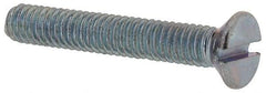 Value Collection - M2.5x0.45, 16mm OAL Slotted Drive Machine Screw - Flat Head, Grade 4.8 Steel, Zinc-Plated Finish, Without Washer - Eagle Tool & Supply