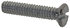 Value Collection - M2x0.40, 10mm OAL Slotted Drive Machine Screw - Flat Head, Grade 4.8 Steel, Zinc-Plated Finish, Without Washer - Eagle Tool & Supply