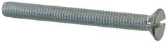 Value Collection - M4x0.70, 40mm OAL Slotted Drive Machine Screw - Flat Head, Grade 4.8 Steel, Zinc-Plated Finish, Without Washer - Eagle Tool & Supply