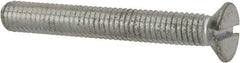Value Collection - M6x1.00, 45mm OAL Slotted Drive Machine Screw - Flat Head, Grade 4.8 Steel, Zinc-Plated Finish, Without Washer - Eagle Tool & Supply