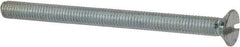 Value Collection - M6x1.00, 80mm OAL Slotted Drive Machine Screw - Flat Head, Grade 4.8 Steel, Zinc-Plated Finish, Without Washer - Eagle Tool & Supply