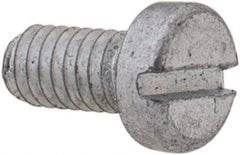 Value Collection - M2.5x0.45, 5mm Length Under Head Slotted Drive Machine Screw - Cheese Head, Grade 4.8 Steel, Zinc-Plated Finish, Without Washer - Eagle Tool & Supply