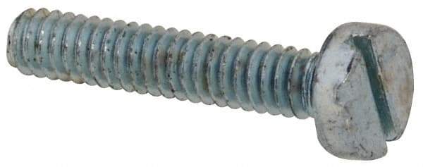Value Collection - M2x0.40, 10mm Length Under Head Slotted Drive Machine Screw - Cheese Head, Grade 4.8 Steel, Zinc-Plated Finish, Without Washer - Eagle Tool & Supply