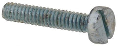 Value Collection - M2x0.40, 10mm Length Under Head Slotted Drive Machine Screw - Cheese Head, Grade 4.8 Steel, Zinc-Plated Finish, Without Washer - Eagle Tool & Supply