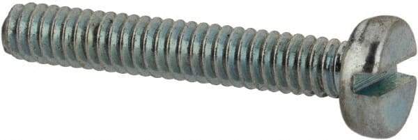 Value Collection - M2x0.40, 12mm Length Under Head Slotted Drive Machine Screw - Cheese Head, Grade 4.8 Steel, Zinc-Plated Finish, Without Washer - Eagle Tool & Supply