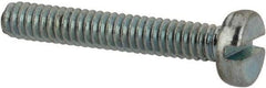 Value Collection - M2x0.40, 12mm Length Under Head Slotted Drive Machine Screw - Cheese Head, Grade 4.8 Steel, Zinc-Plated Finish, Without Washer - Eagle Tool & Supply