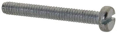 Value Collection - M2x0.40, 16mm Length Under Head Slotted Drive Machine Screw - Cheese Head, Grade 4.8 Steel, Zinc-Plated Finish, Without Washer - Eagle Tool & Supply