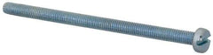 Value Collection - M3x0.50, 50mm Length Under Head Slotted Drive Machine Screw - Cheese Head, Grade 4.8 Steel, Zinc-Plated Finish, Without Washer - Eagle Tool & Supply