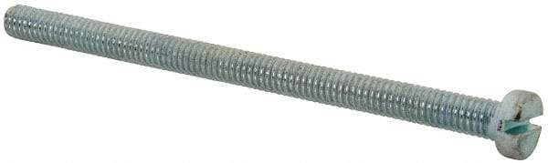 Value Collection - M4x0.70, 60mm Length Under Head Slotted Drive Machine Screw - Cheese Head, Grade 4.8 Steel, Zinc-Plated Finish, Without Washer - Eagle Tool & Supply