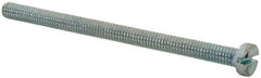 Value Collection - M4x0.70, 60mm Length Under Head Slotted Drive Machine Screw - Cheese Head, Grade 4.8 Steel, Zinc-Plated Finish, Without Washer - Eagle Tool & Supply