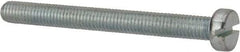 Value Collection - M5x0.80, 50mm Length Under Head Slotted Drive Machine Screw - Cheese Head, Grade 4.8 Steel, Zinc-Plated Finish, Without Washer - Eagle Tool & Supply