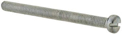 Value Collection - M5x0.80, 60mm Length Under Head Slotted Drive Machine Screw - Cheese Head, Grade 4.8 Steel, Zinc-Plated Finish, Without Washer - Eagle Tool & Supply