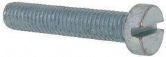 Value Collection - M8x1.25, 40mm Length Under Head Slotted Drive Machine Screw - Cheese Head, Grade 4.8 Steel, Zinc-Plated Finish, Without Washer - Eagle Tool & Supply