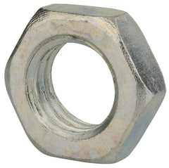 Value Collection - M18x2.50 Steel Right Hand Hex Jam Nut - 27mm Across Flats, 9mm High, Zinc-Plated Finish - Eagle Tool & Supply