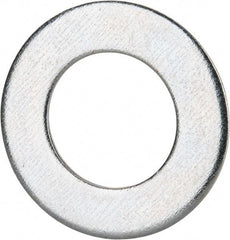 Value Collection - M36 Screw, Grade 8 Steel Standard Flat Washer - 37mm ID x 66mm OD, 5mm Thick, Zinc-Plated Finish - Eagle Tool & Supply