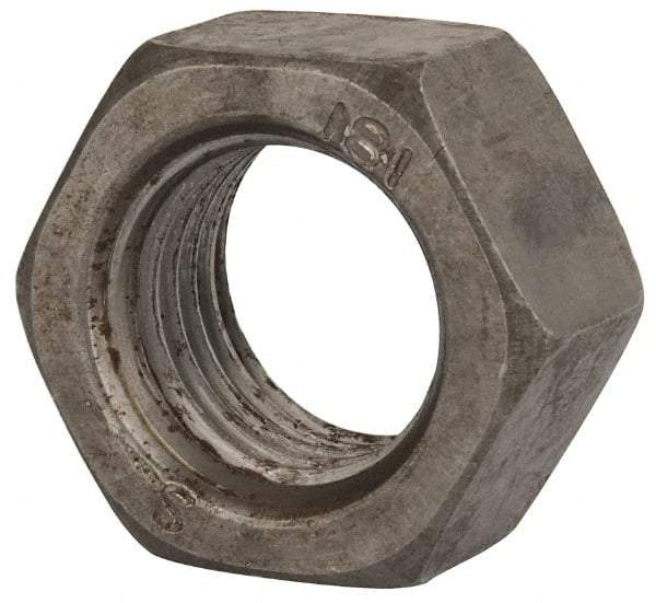 Value Collection - M22x2.50 Steel Right Hand Hex Nut - 32mm Across Flats, 18mm High, Uncoated - Eagle Tool & Supply