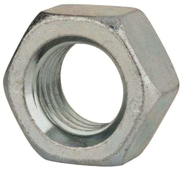 Value Collection - M30x3.50 Steel Right Hand Hex Nut - 46mm Across Flats, 24mm High, Zinc-Plated Finish - Eagle Tool & Supply