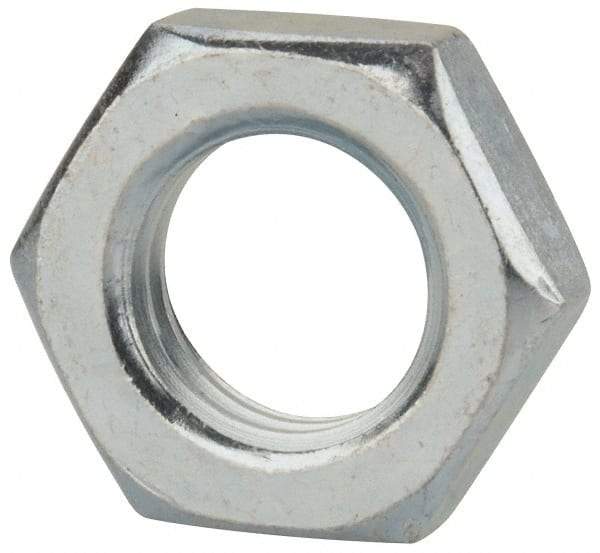 Value Collection - M18x2.50 Steel Right Hand Hex Jam Nut - 27mm Across Flats, 9mm High, Uncoated - Eagle Tool & Supply