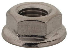 Value Collection - 5/16-24, 0.68" Flange Diam, Serrated Flange Nut - Grade 18-8 Stainless Steel, Uncoated Finish, 0.283" Flange Height - Eagle Tool & Supply