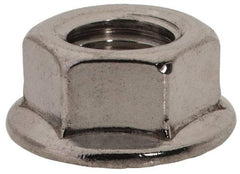 Value Collection - 3/8-24, 3/4" Flange Diam, Serrated Flange Nut - Grade 18-8 Stainless Steel, Uncoated Finish, 0.347" Flange Height - Eagle Tool & Supply