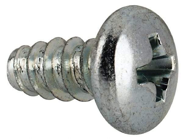 Value Collection - #10 Pan Head Phillips Sheet Metal Screw - Steel, 3/8" Length Under Head, Grade 2 - Eagle Tool & Supply