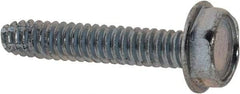 Value Collection - #6-32 UNC Thread, 3/4" Length Under Head, Hex Drive Steel Thread Cutting Screw - Hex Head, Grade 2, Point Type F, Zinc-Plated Finish - Eagle Tool & Supply