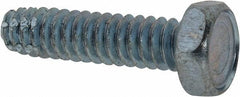 Value Collection - #10-24 UNC Thread, 3/4" Length Under Head, Hex Drive Steel Thread Cutting Screw - Hex Head, Grade 2, Point Type F, Zinc-Plated Finish - Eagle Tool & Supply