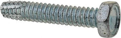 Value Collection - #10-24 UNC Thread, 1" Length Under Head, Hex Drive Steel Thread Cutting Screw - Hex Head, Grade 2, Point Type F, Zinc-Plated Finish - Eagle Tool & Supply