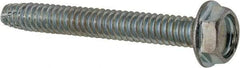 Value Collection - #10-24 UNC Thread, 1-1/2" Length Under Head, Hex Drive Steel Thread Cutting Screw - Hex Head, Grade 2, Point Type F, Zinc-Plated Finish - Eagle Tool & Supply