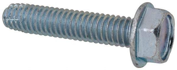 Value Collection - 5/16-18 UNC Thread, 1-1/2" Length Under Head, Hex Drive Steel Thread Cutting Screw - Hex Head, Grade 2, Point Type F, Zinc-Plated Finish - Eagle Tool & Supply