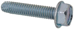 Value Collection - 5/16-18 UNC Thread, 1-1/2" Length Under Head, Hex Drive Steel Thread Cutting Screw - Hex Head, Grade 2, Point Type F, Zinc-Plated Finish - Eagle Tool & Supply